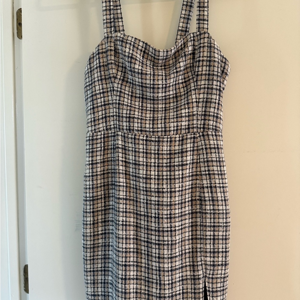 Abercrombie & Fitch Tweed Thigh High Slip Mini Dress
